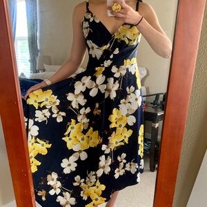 Maggy London Asymmetrical Midi Dress